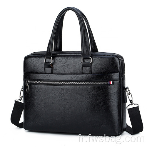 En gros et personnaliser le sac d'ordinateur portable Fashion Business Pu Leather Motsp repasse